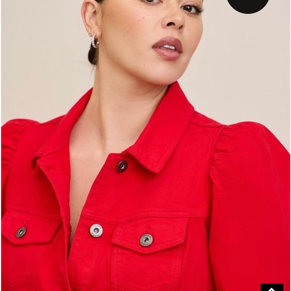 NEW Ruby red denim jacket - Picture 3 of 6